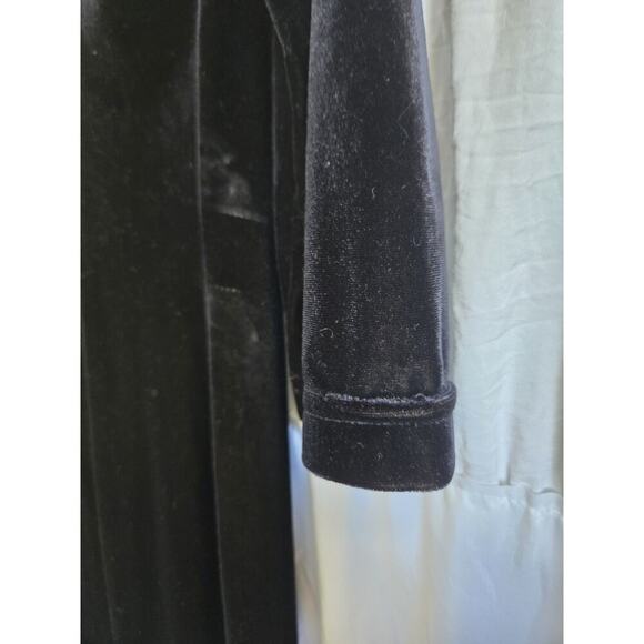 Scott McClintock Womens Vintage Size 8 Black Velvet Midi Dress 3/4 Sleeve Gothic - Picture 4 of 7
